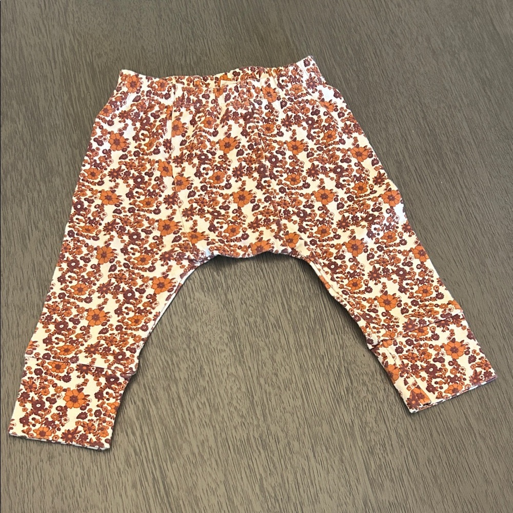Kate Quinn purple and orange Floral Kids Leggings